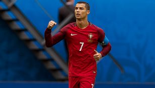 Cristiano Ronaldo celebra gol en la Copa Confederaciones 