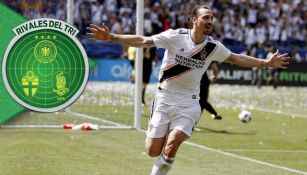 Zlatan Ibrahimovic festeja un gol con LA Galaxy 