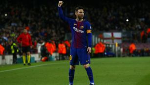 Lionel Messi durante un partido con Barcelona