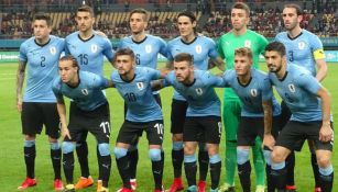 Selección Uruguaya previo al partido contra República Checa 
