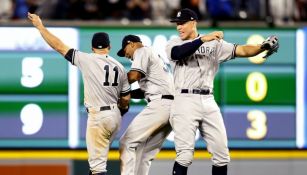 Jugadores de New York Yankees, en festejo