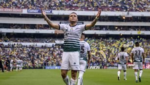 Rodríguez festeja su gol contra América en la Semifinal de Vuelta