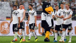 Jugadores de Alemania, tras amistoso contra Austria