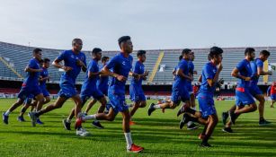 Jugadores de Veracruz en un entrenamiento de Pretemporada