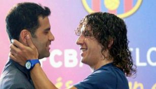 Márquez y Puyol en instalaciones de Barça