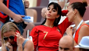 Georgina Rodríguez, durante el duelo entre Portugal y Marruecos