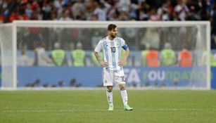 Messi se lamenta tras la derrota de Argentina frente a Croacia