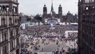 Vista panorámica del Zócalo durante el Cora-México 