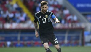 Messi, en el juego entre Argentina e Islandia en Rusia 2018