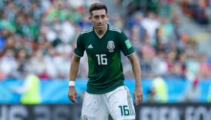 Héctor Herrera, en el juego entre México y Suecia en Rusia 2018