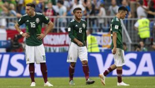 Selección Mexicana al término de su partido contra Brasil