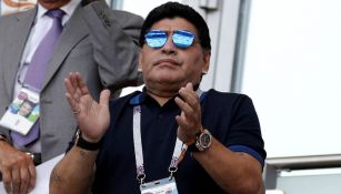 Maradona anima a Argentina en un partido del Mundial 
