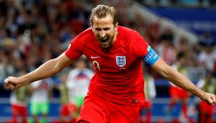 Haryy Kane celebra una anotación con Inglaterra en el Mundial