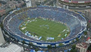 Vista del Estadio Azul desde las alturas