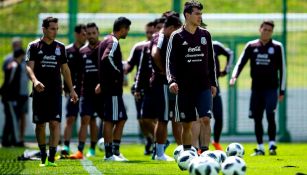 México entrena durante el Mundial de Rusia 2018