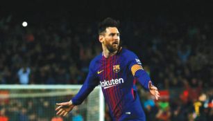 Messi celebra anotación del Barcelona