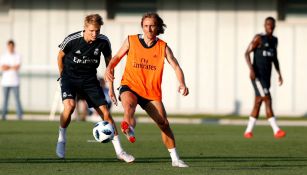 Luka Modric, durante el entrenamiento con Real Madrid