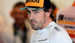 El piloto español Fernando Alonso después de un carrera 