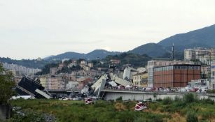 Puente que colapso en la ciudad italiana de Génova