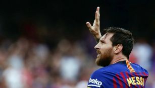 Lionel Messi durante el partido contra Huesca