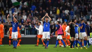 Jugadores de Italia, después de un encuentro ante Holanda