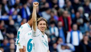 Modric festeja gol con el Real Madrid