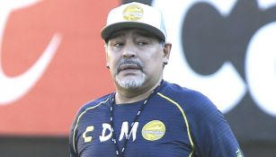 Armando Maradona durante un entrenamiento con Dorados