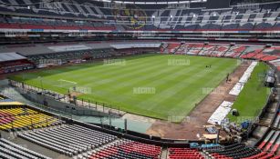 La cancha del Estadio Azteca en mejor estado