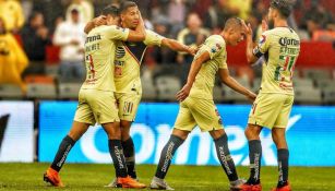 La celebración del gol de Jorge Sánchez
