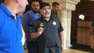 Maradona, horas antes de su debut como DT de Dorados de Sinaloa