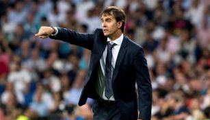 Julen Lopetegui dirige al Real Madrid en el duelo contra la Roma