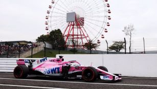 Sergio Pérez, en las prácticas libres del GP de Japón