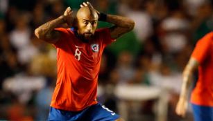 Arturo Vidal en un partido con la selección chilena