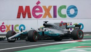 Hamilton, durante el Gran Premio de México 2017