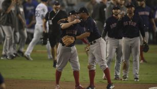Los Red Sox festejan el tirunfo