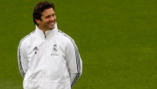 Solari, durante entrenamiento del Real Madrid