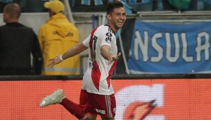 Gonzalo Martínez celebra el gol del triunfo de River Plate