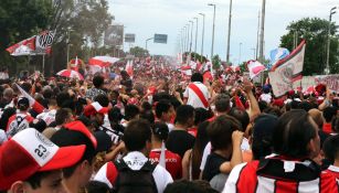 Fans del River Plate previo al encuentro de Ida de la Libertadores