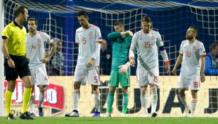 Jugadores de España se lamentan tras la derrota vs Croacia