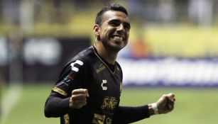 Jesus Escoboza en festejo de gol contra Juárez