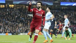 Salah, festeja gol frente al Manchester City en Champions League 