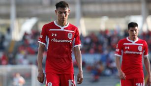 Adolfo Domínguez se lamenta tras el primer gol de Lobos