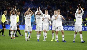 Real Madrid celebra una victoria ante la Roma