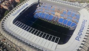 El Santiago Bernabéu visto desde el aire