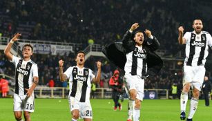 Dybala, Cancelo, Cristiano Ronaldo y Chiellini, celebran victoria frente a la Fiorentina 
