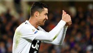 Cristiano festeja gol vs Fiorentina 
