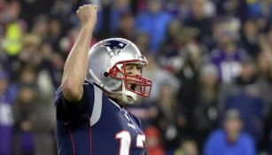 Tom Brady festeja touchdown vs Vikings
