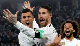 Ramos festeja su gol en la Final del Mundial de Clubes 2018