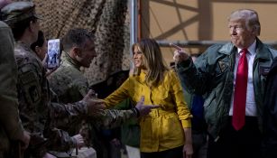 Donald Trump visitó a los soldados que se encuentran en Irak