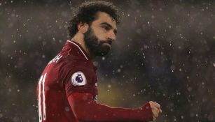 Mohamed Salah durante un juego del Liverpool